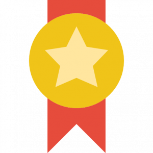 gold medal red ribbon